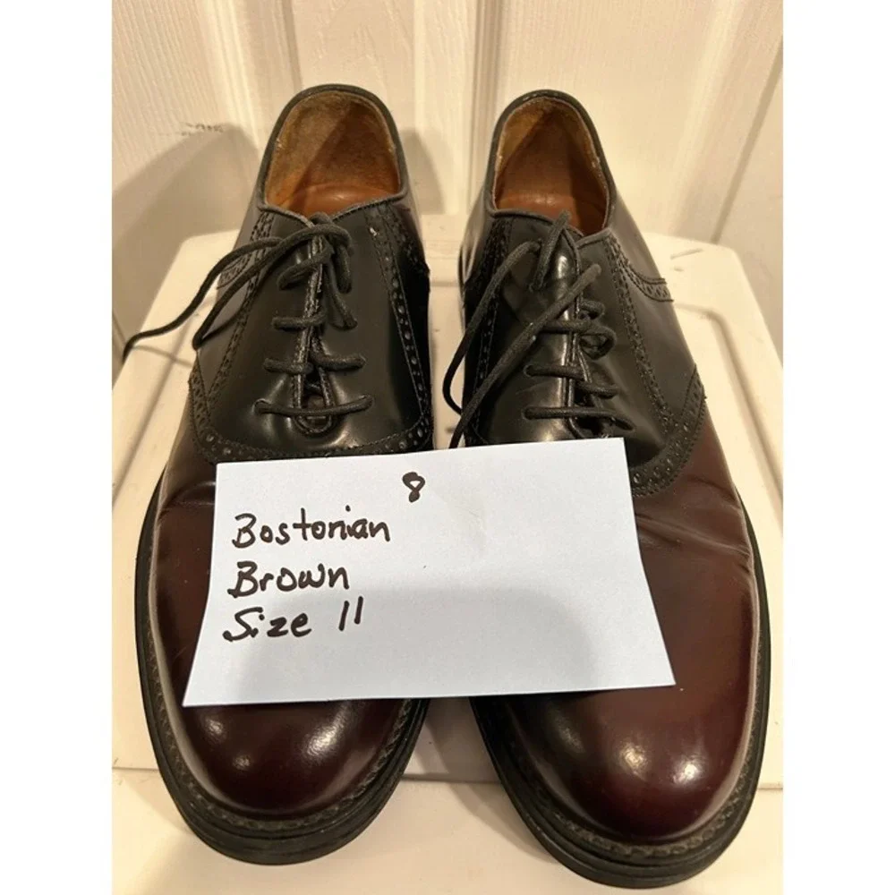 Bostonian Two‑Tone Brogue Dress Shoes Men's‎ 11 Brown/Black